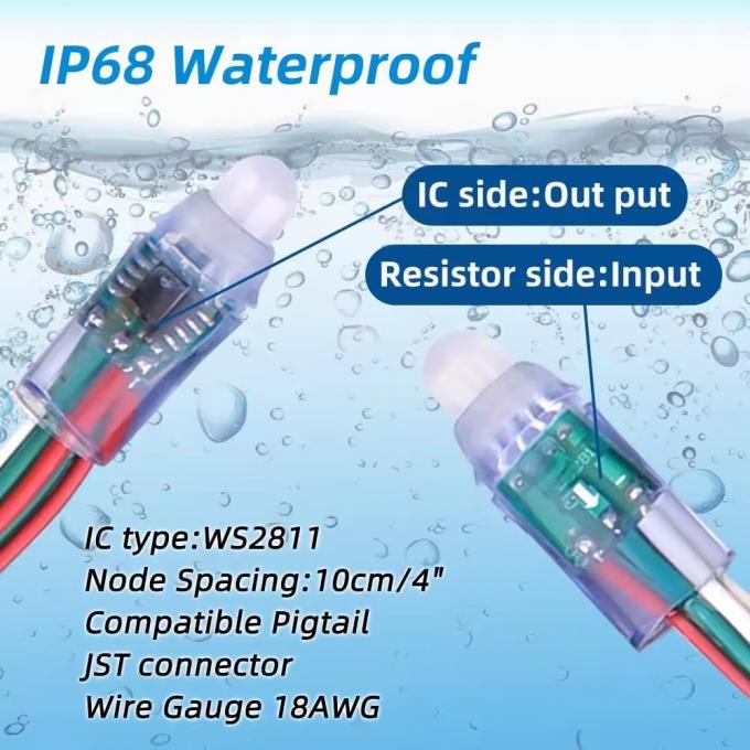 Factory Wholesale WS2811 Dream Color RGB IC 12V LED Pixel Sting Lights Advert Modules Screen LED Point Lights Christmas 1