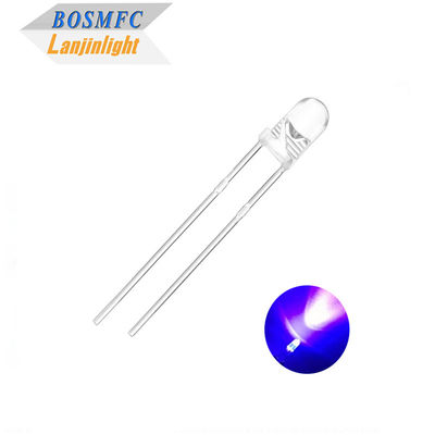 3mm F3 Dip UV LED Chip 395nm 405nm Through Hole For Nail Polish Curing