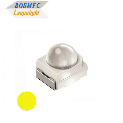Good price 3528 SMD LED Yellow light viewing angle 60 degrees dome lens Amber led diode light for traffic light online