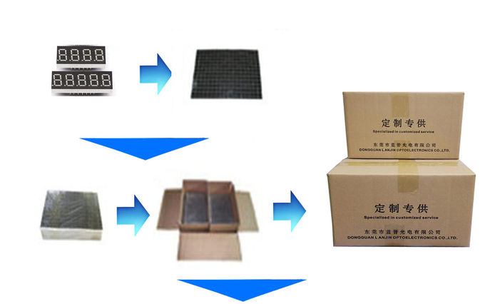 Black face 4 Digit 7 Segment LED Display Module 0.56 Inch Practical 4