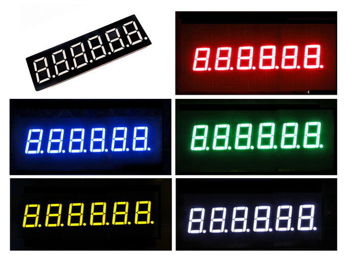 Electronics 7 Segment Display White 0.36 Inch 6 Digits Durable 0