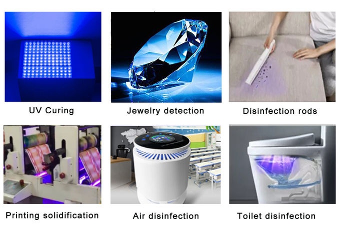 3mm F3 Dip UV LED Chip 395nm 405nm Through Hole For Nail Polish Curing 2