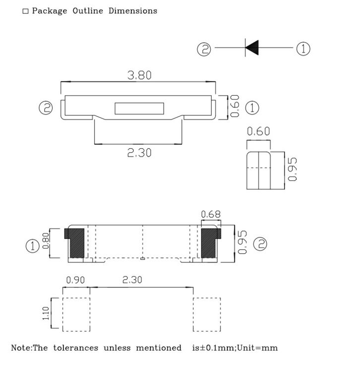 Small size Side View SMD LED 020 white light Multiscene For TV Backlight 0