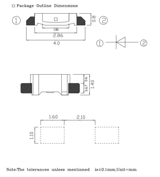 Practical 335 Side View SMD LED 60mW Green Light For Decoration 0
