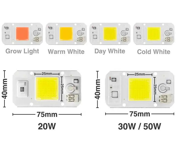 Warm White Plants COB Power LED 20W 50W High Lumen for grow light 0