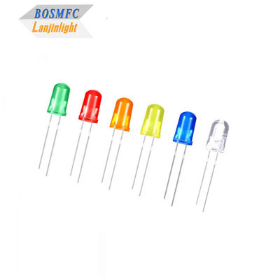 quality 5mm Light Emitting Diode , White Red Green Blue Yellow Orange Dip LED lamp factory