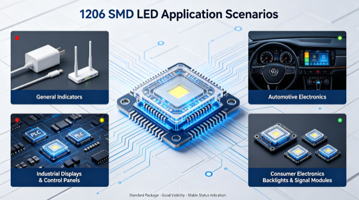 1206 SMD LED: Versatile Lighting Solution for Indicators, Automotive Electronics and Industrial Displays