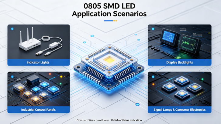 0805 SMD LED: Versatile Lighting Solution for General Indicators, Automotive Electronics and Industrial Displays